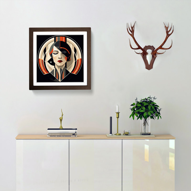 Single Picture Frame Print on Wood, Walnut