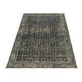 Distressed Homage Hand Knotted Wool Geometric Area Rug
