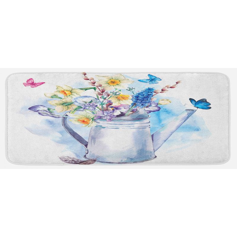 Tapis de cuisine jonquille