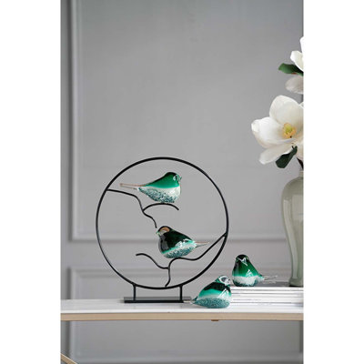 S / 2 Figurines et sculptures d'oiseaux Suki L: 8 x 3,5 x 3,5 po S: 6,5 x 3,5 x 3,5 po