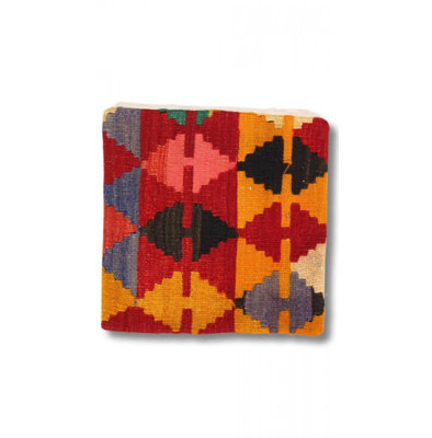 Wool Throw Square Pillow Cover & Insert