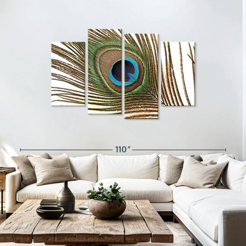 Brampt Peacock Feather, 48" H x 75" W