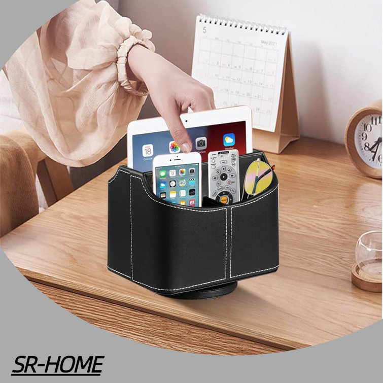 SR-HOME Faux Leather Desk Organizer