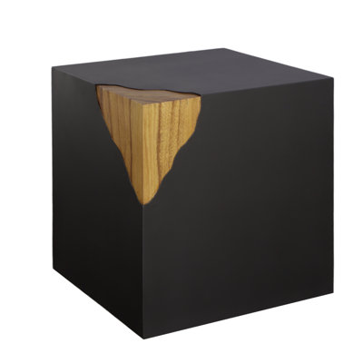 Table d'appoint en coin, naturel, fer