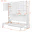 Lit escamotable mural avec armoire supérieure, tablettes, lit pliable peu encombrant avec lumière et USB-1752690057