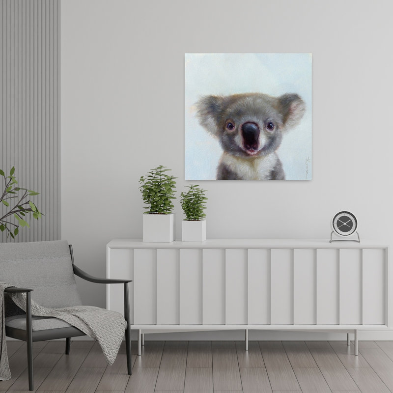 Lil Koala, art animalier contemporain, H 24 po x l 24 po