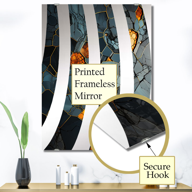 Cortazia - Miroir mural géométrique abstrait MIR137183, 40 po x 30 po