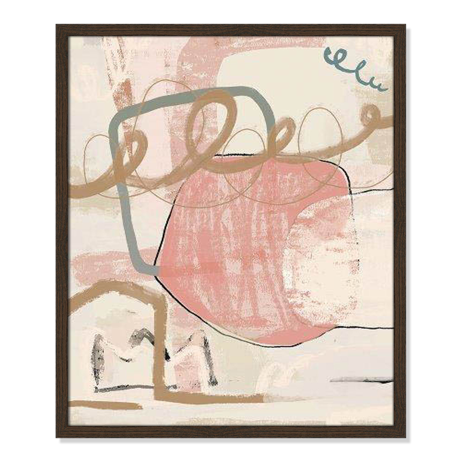 Delightful Spring Colors by Leah Straatsma, Walnut Slim Unmatted Picture Framed, 25.5" H x 21.5" W x 0.75" D