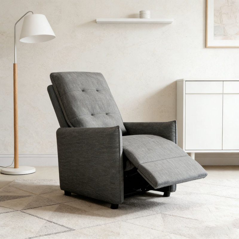 Fauteuil inclinable en chenille, Gris