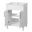 Meuble-lavabo 24 po avec lavabo en céramique intégré et 2 portes-736456585
