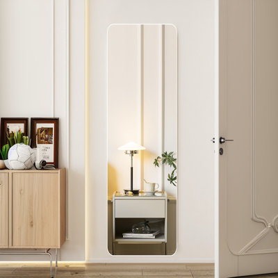 56" x 15" Full Length Mirror – Large Wall Mirror for Home Gym, Bedroom & Living room – Frameless, Shatterproof & Easy to Mount