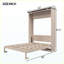 Grand lit escamotable avec lumières DEL et grand lit escamotable beige pour petits espaces