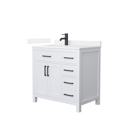 Beckett 36" Freestanding Single Bathroom Vanity with Quartz Top
