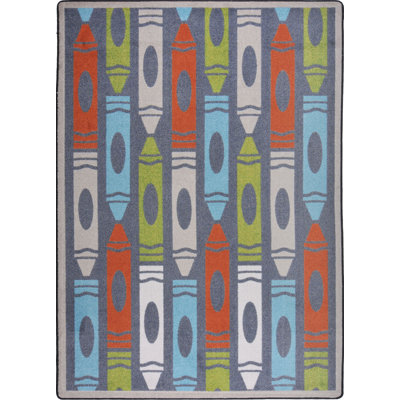 Playful Patterns Jumbo Crayons Area Rug