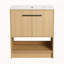 Meuble-lavabo 30 po avec lavabo en céramique, 2 portes à fermeture douce, meuble-lavabo autoportant, contreplaqué-111832477-111832476