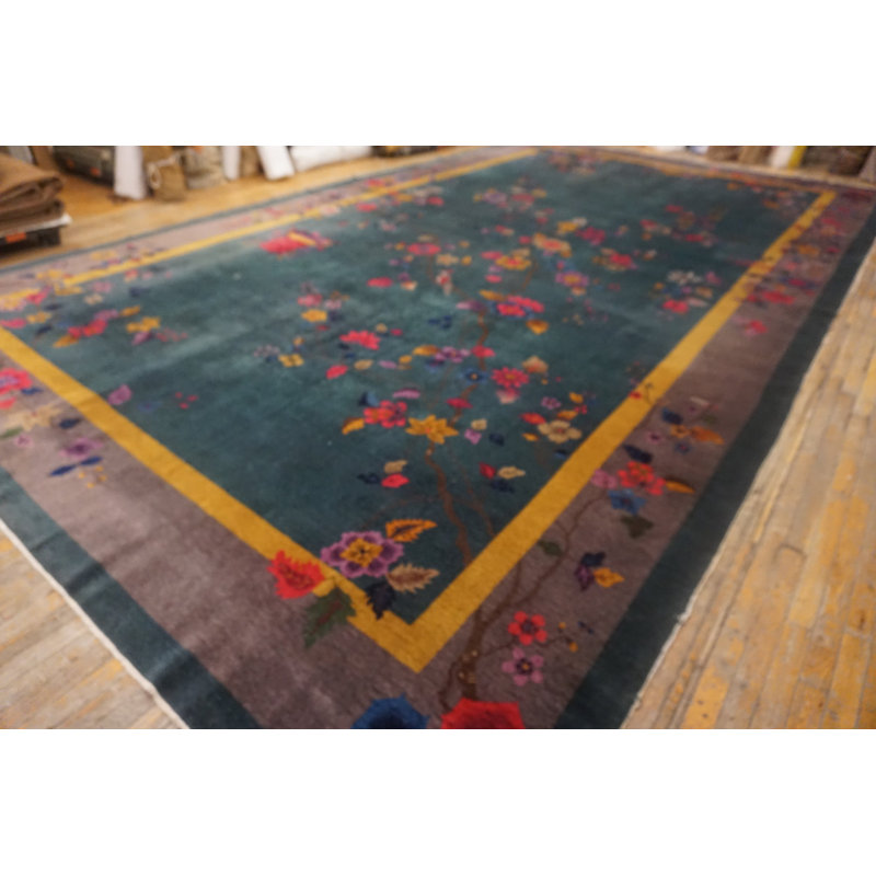 Handmade Wool Floral and Oriental Area Rug