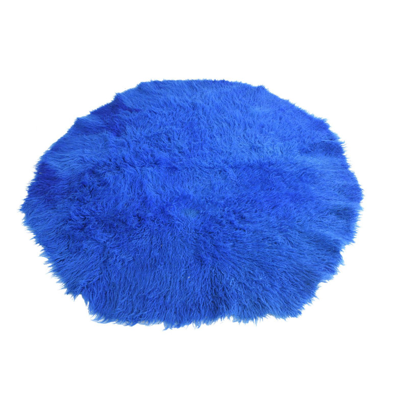 Tapis bleu Octagon Mosser