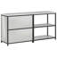  Kitchen Storage Set With Shelf 2 Pcs Sliver 180 X 50 X 92 Cm
