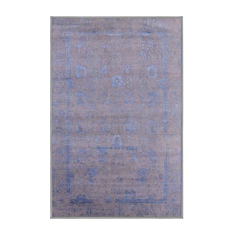 Tapis oriental bleu Humberwood, Rectangle 5 pi x 7 pi