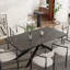 Ensemble de salle à manger rectangulaire avec chaises en tissu 70,8 "à 102,3" Louina-1026249158-1026249016-1026946460