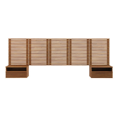 Modway Render Wall Mount Queen Headboard and Modern Nightstands by Modway