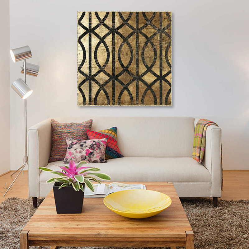 «Art Deco III», impression sur toile, H 18 po x l 18 po x P 1,5 po, Pas de tapis, Toile tendue