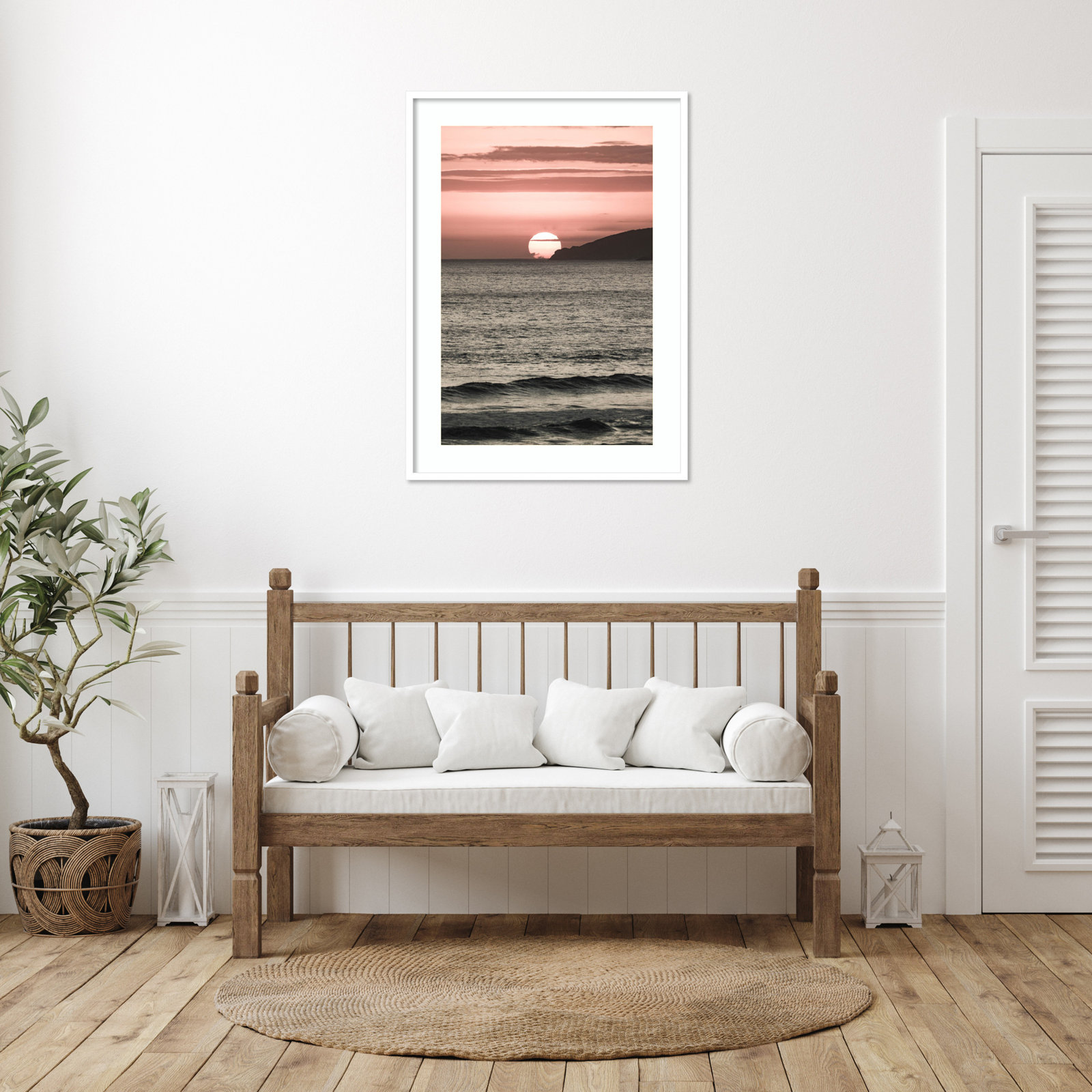 Daisey "Melting Skies" Print, White, 41" H x 30" W