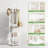 Independent Coat Rack, Hall Tree, With 3 Storage Racks And 12 Hooks-157084349