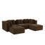 Canapé modulaire moderne avec tissu en velours côtelé et confort profond-126061980-126061983