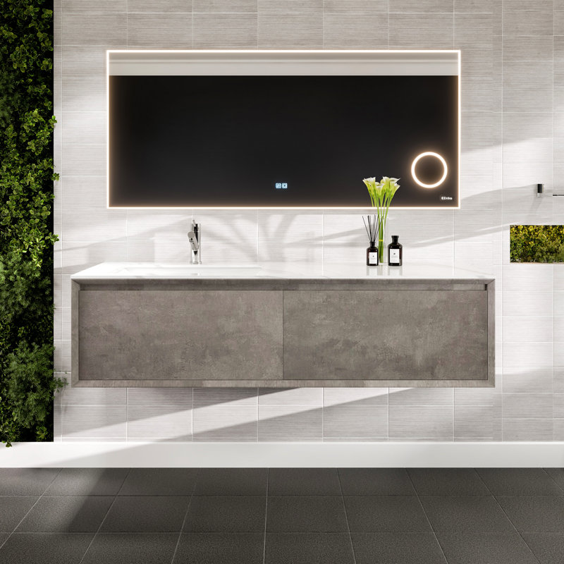 Ensemble de meuble-lavabo mural 60 po Aurora