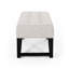 Revêtement gris moderne avec surpiqûres gracieuses, cadre l 46,93 po x P 17,4 po H 16,42 po