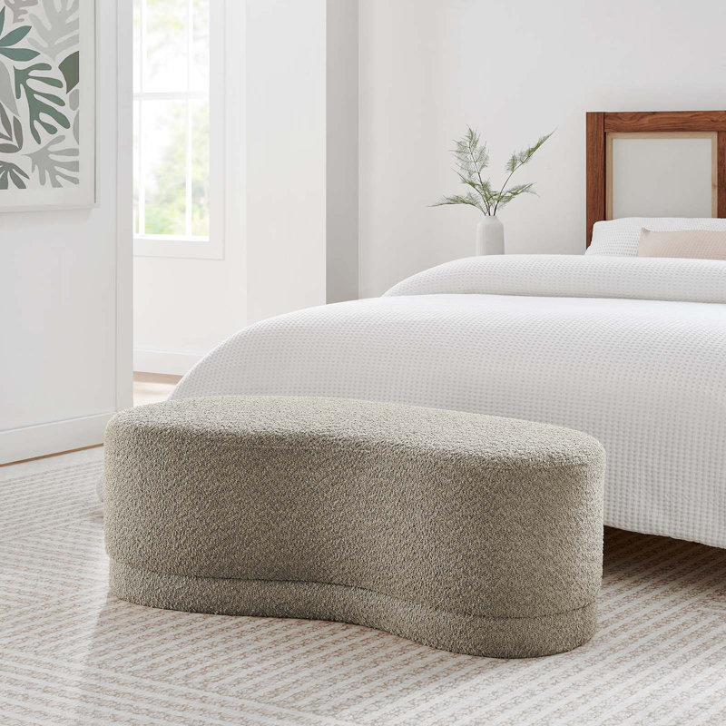 Modway Nimbus 48" Upholstered Ottoman Bench, Oat Fabric