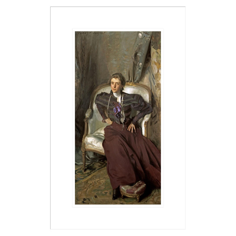 Portrait de Mlle Alice Brisbane 0,25 par John Singer Sargent, H 21,75 po x l 13,68 po