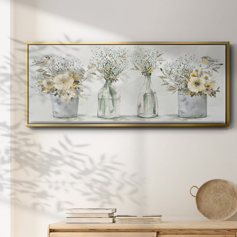 Farmhouse Bouquets - Toile encadrée, H 20 po x l 50 po