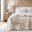 Ensemble de courtepointe 3 pièces en gaze de coton jacquard double / grand, lin-130783600-130783603