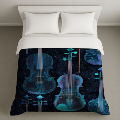 Violin Bedding Music Duvet Cover Modern