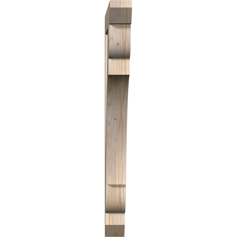 Support en bois / corbeau, Douglas (lisse), H 40 po x l 3,5 po x P 32 po