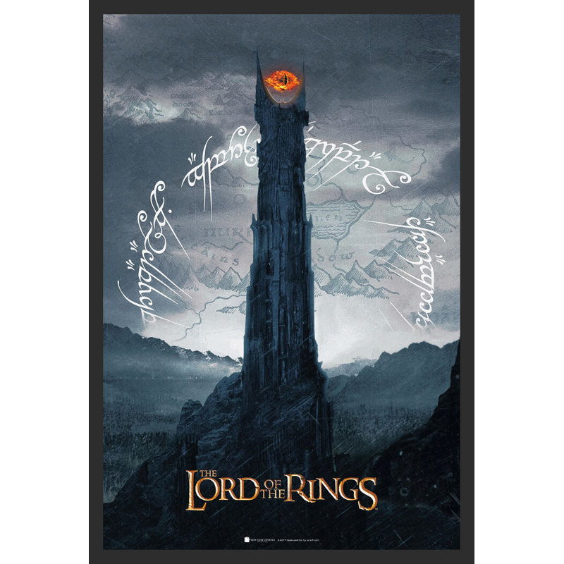Plexi "Le seigneur des anneaux - Tour Sauron" sur papier