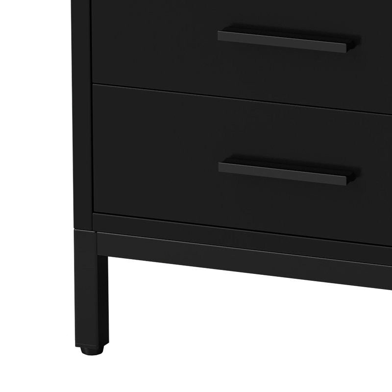 43 cm W Iron Bedside Table