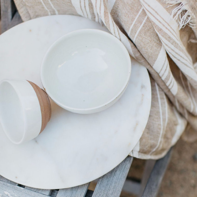 Ebern Designs Migues Marble Cheese Board