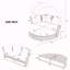 Lit de jour convertible pour terrasse avec auvent rétractable et coussins confortables, parfait pour se détendre au bord du jardin ou au bord de la piscine-117248194