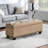 Carmya Sema 42" Wide Tufted Upholstered Bench Storage Ottoman-92499282