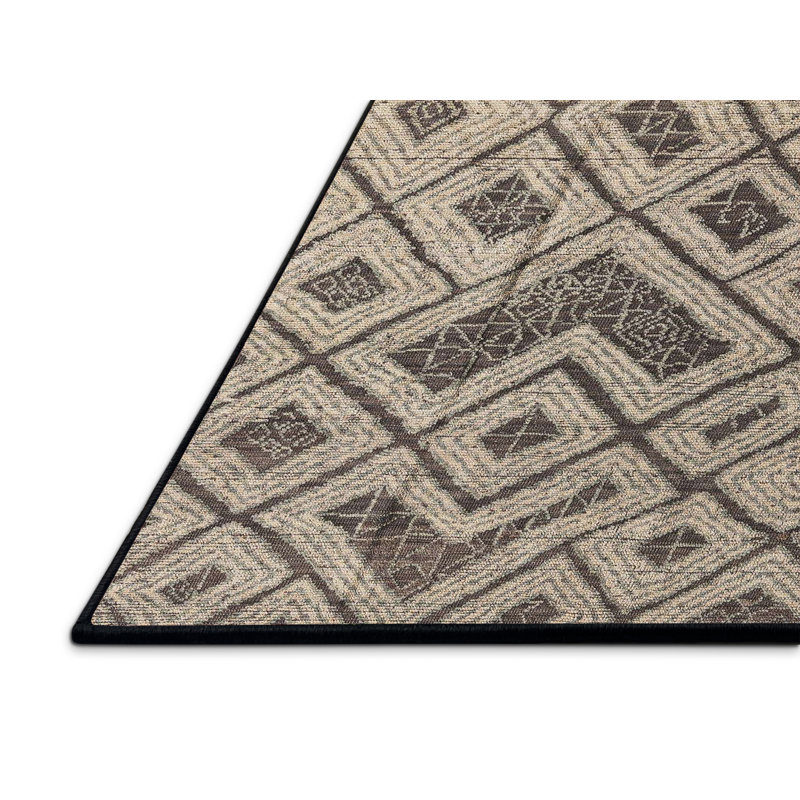 Tapis décoratif multicolore à motif abstrait, Rectangle 7 pi x 9 pi