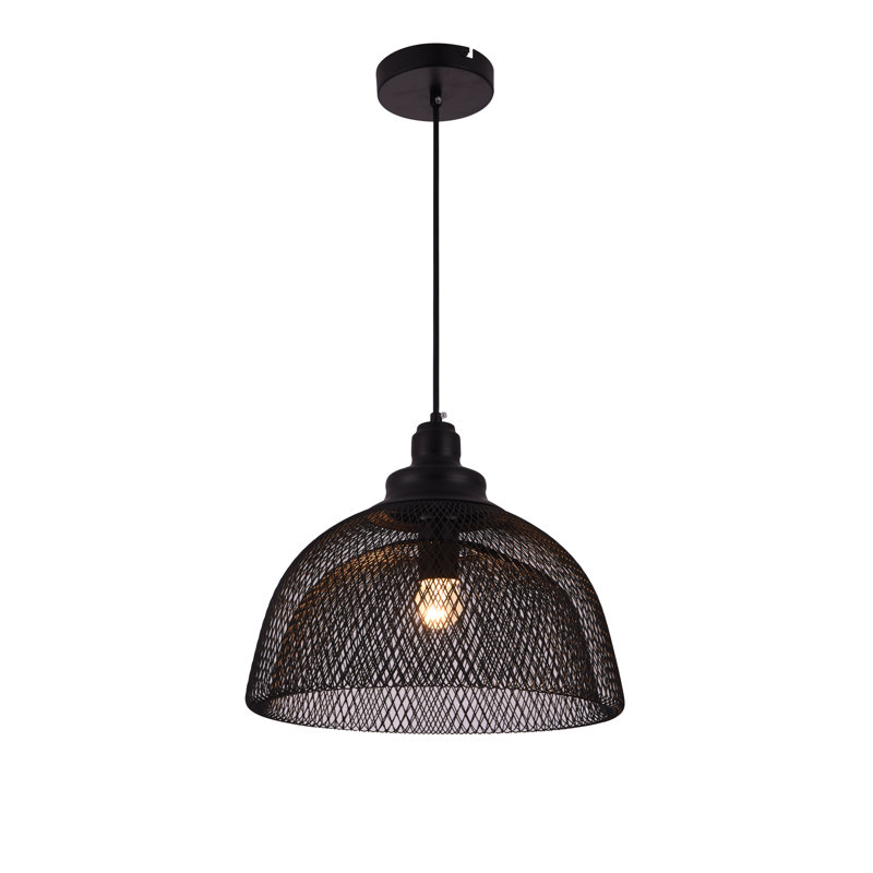 Luminaire suspendu en forme de dôme à 1 lumière, H 72 po x l 13,5 po x p 13,5 po