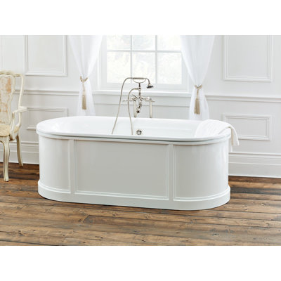 69.875'' x 31.125'' Soaking Cast Iron Bathtub