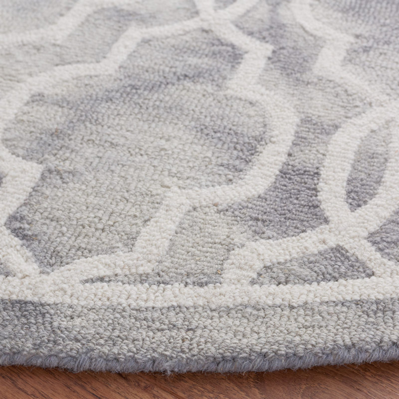 Ruthe Hand Tufted Wool Geometric Rug, Round 7'