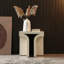 Table basse carrée moderne en faux marbre avec pieds arqués - 55 cm-1393539691