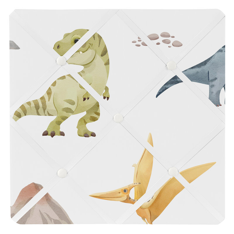 Tableau mémo mural Watercolor Dinosaur Dino par Sweet Jojo Designs
