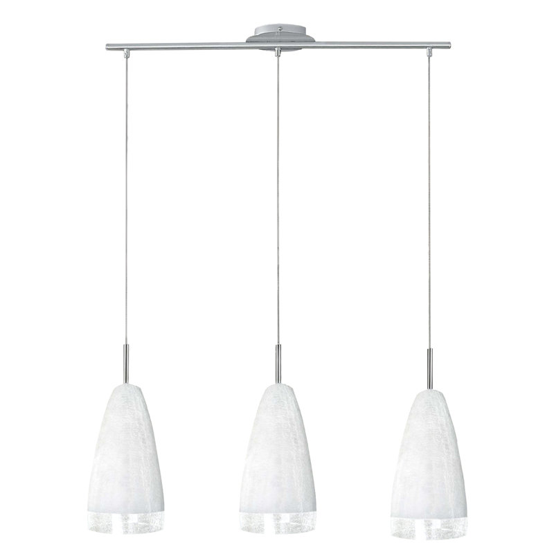 3 - Light Matte Nickel Kitchen Island Pendant