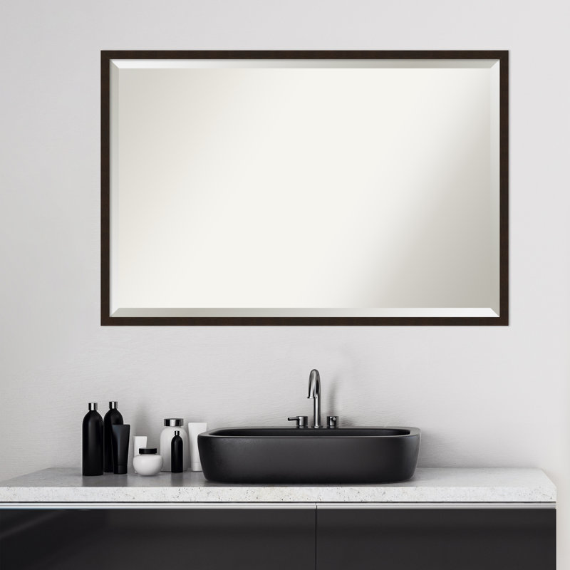 Miroir de salle de bain Speights, 25 po x 37 po, Noir